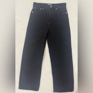 Madewell Women's, slim wide-leg crop Jeans Black size 26